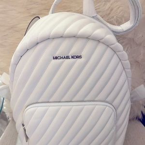 Non Smoker No Pets. Michael  Kors Medium Erin Backpack
Optic White